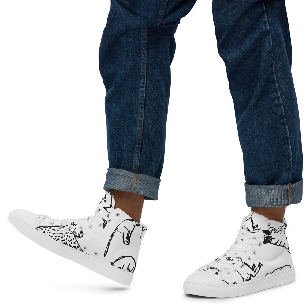 Animals | Men's High Top Canvas Shoes