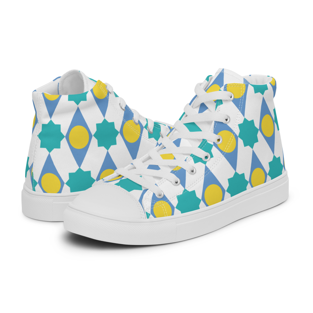 Mediterranean Feeling | Men's High Top Canvas Shoes