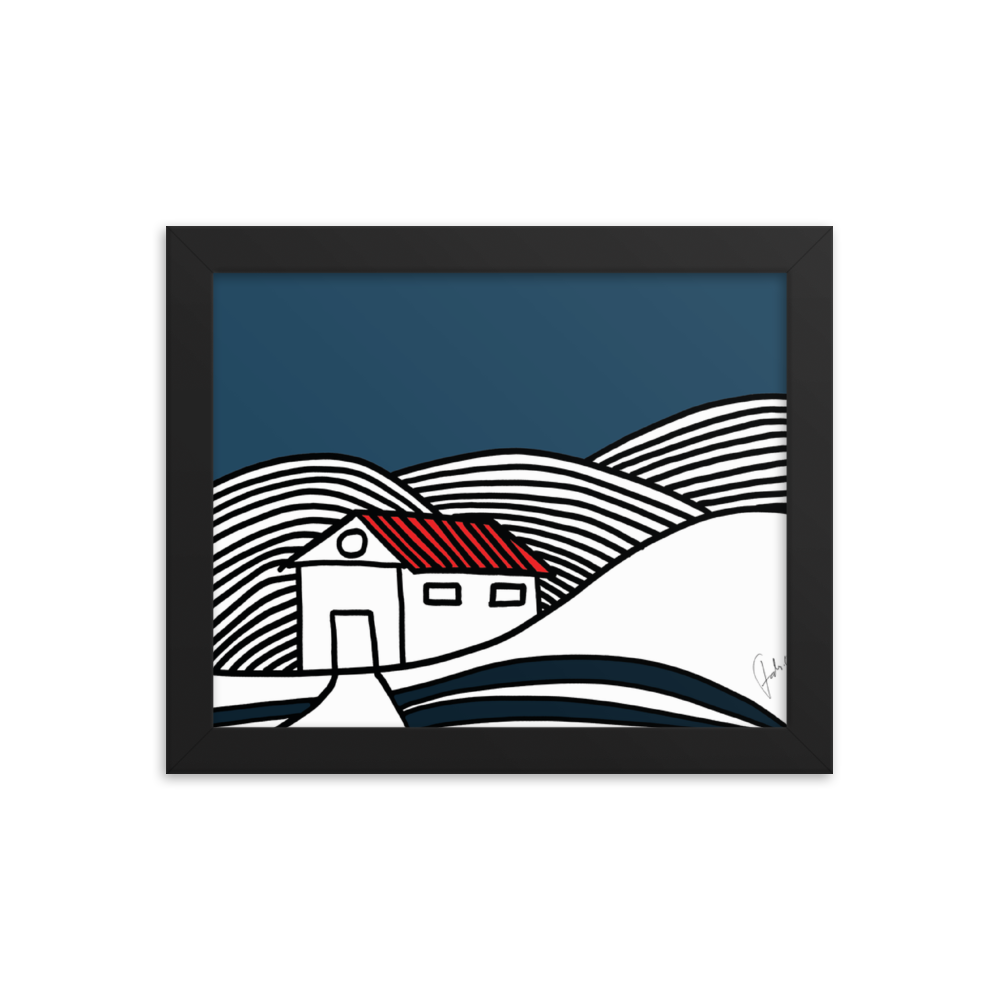 House in Snow | Framed Poster