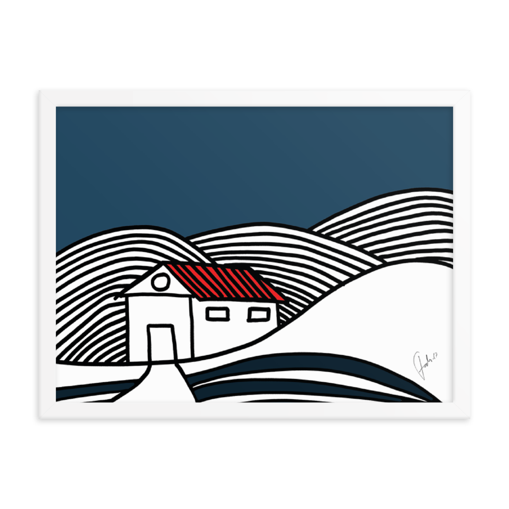 House in Snow | Framed Poster
