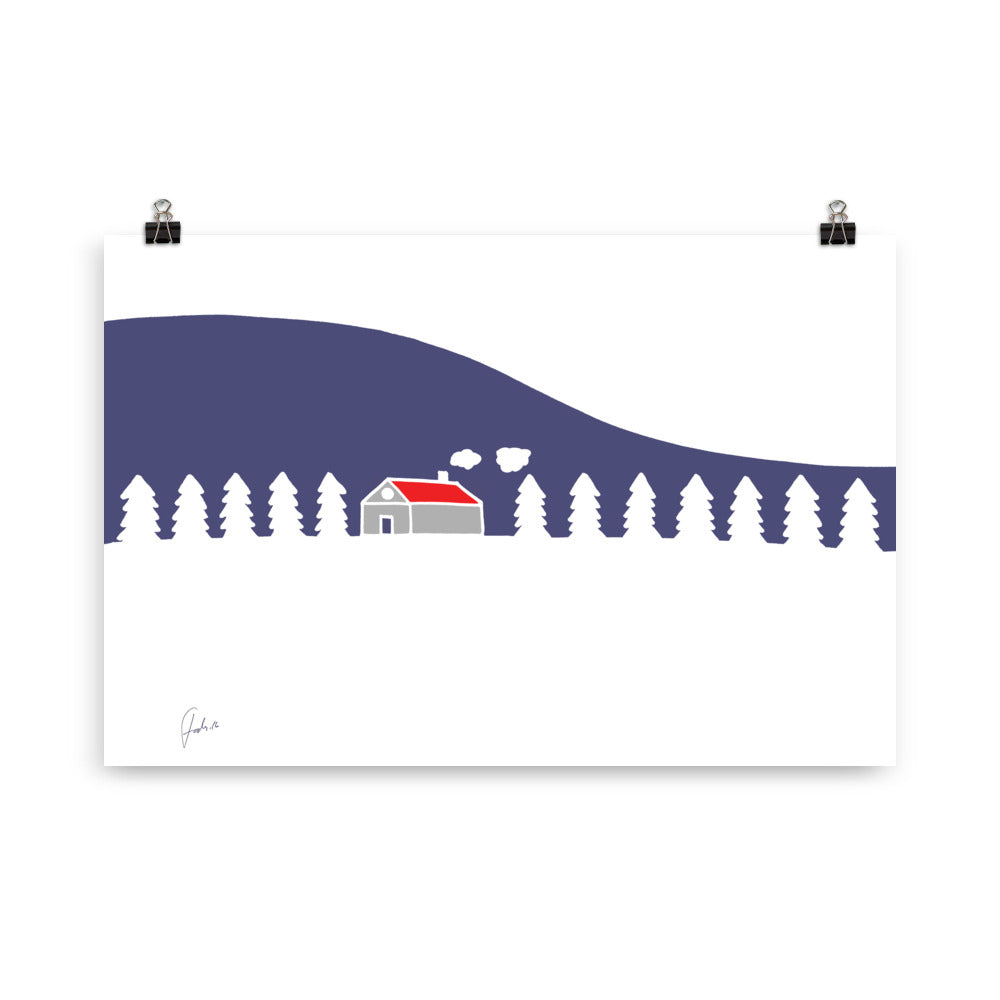 Home In White Forest | Poster (cm)