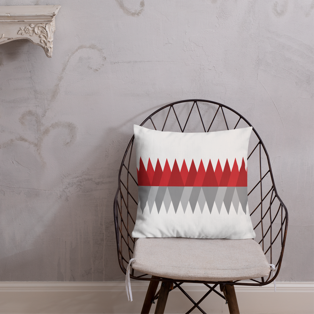 Red Gray Christmas | Pillow