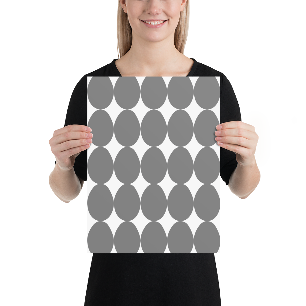 Easter Pattern Gray | Poster