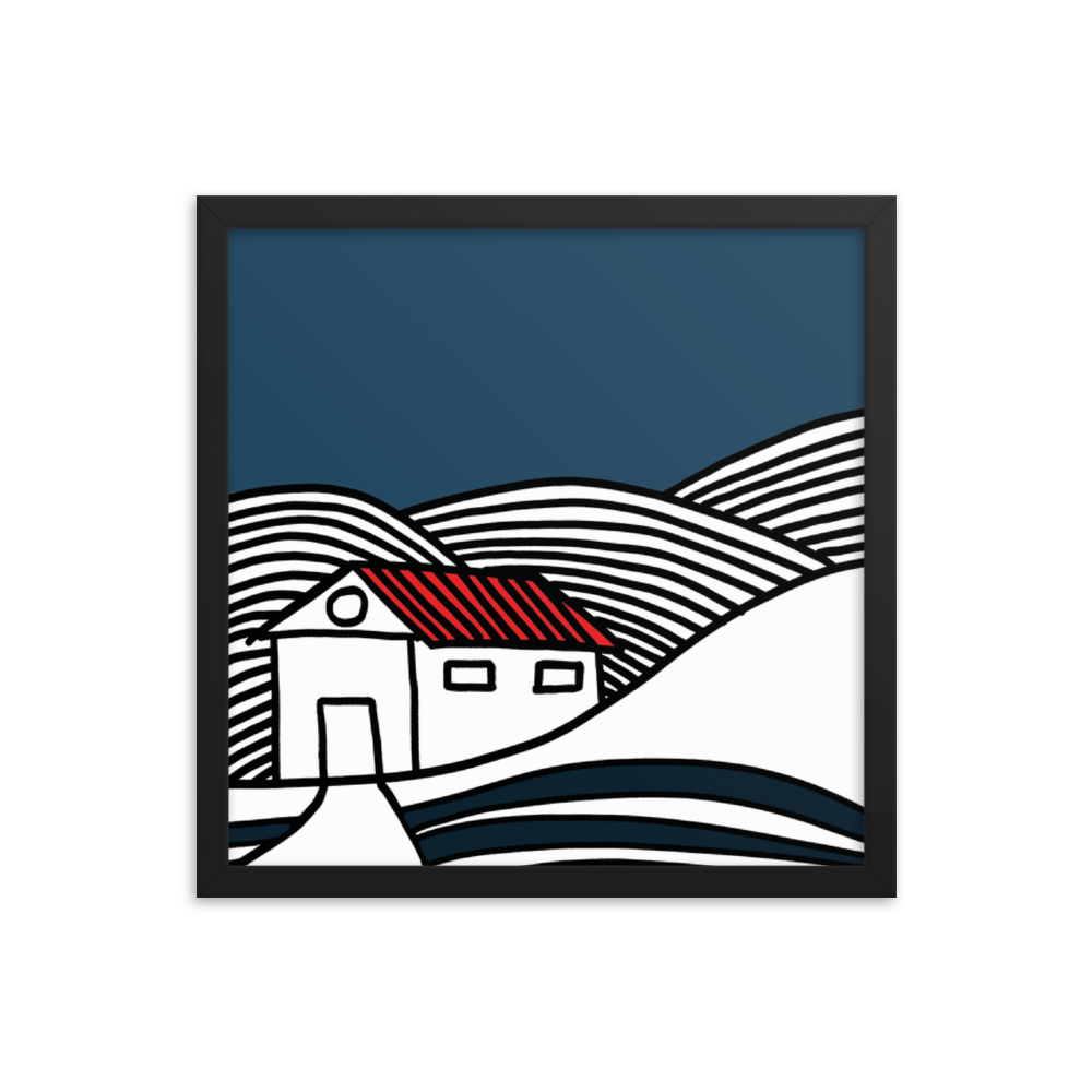 House in Snow | Framed Poster