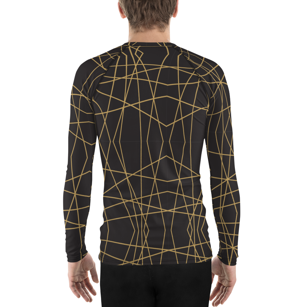 Golden Ornament Lines | Men's Rash Guard