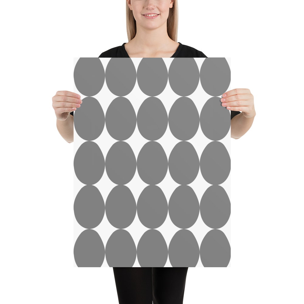 Easter Pattern Gray | Poster