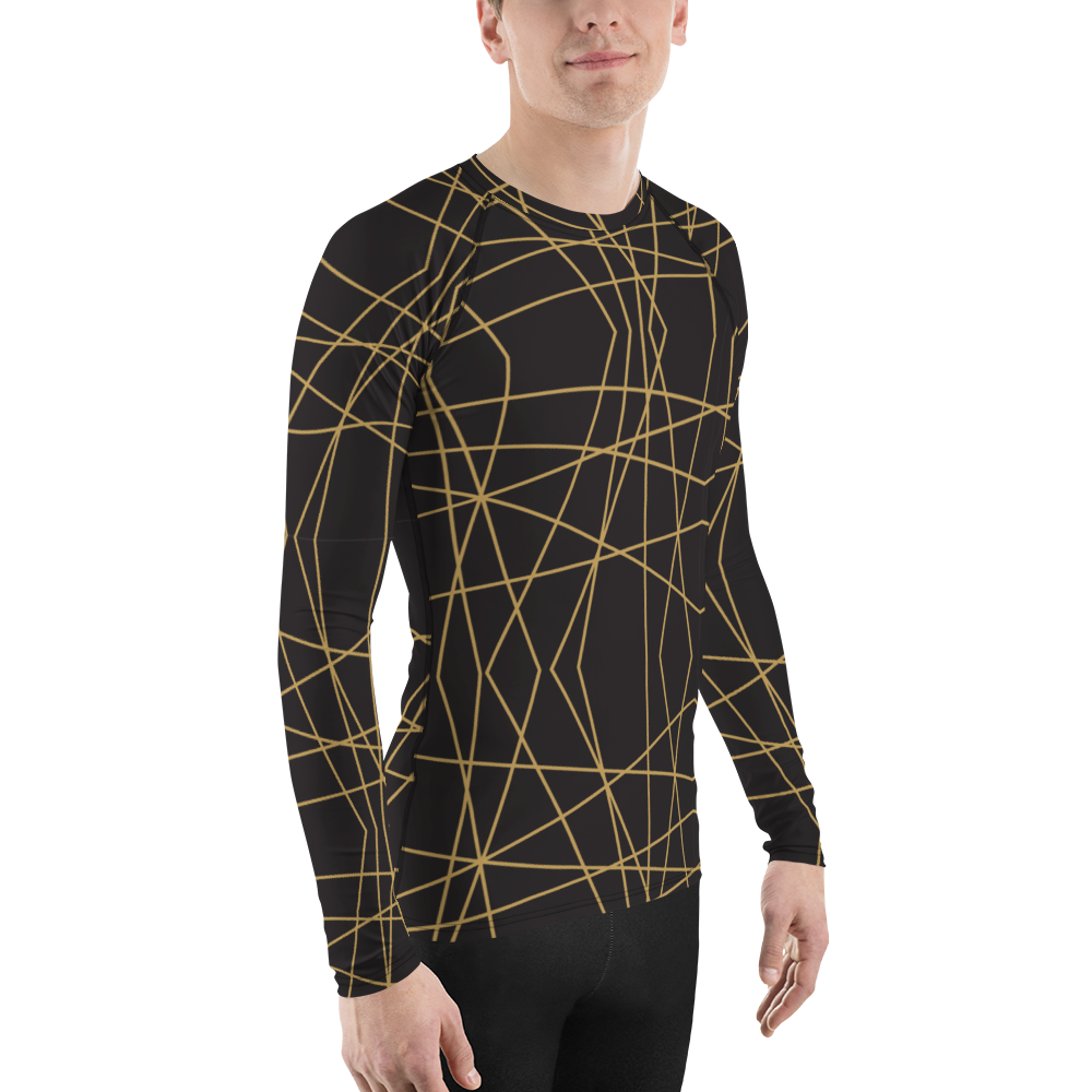 Golden Ornament Lines | Men's Rash Guard