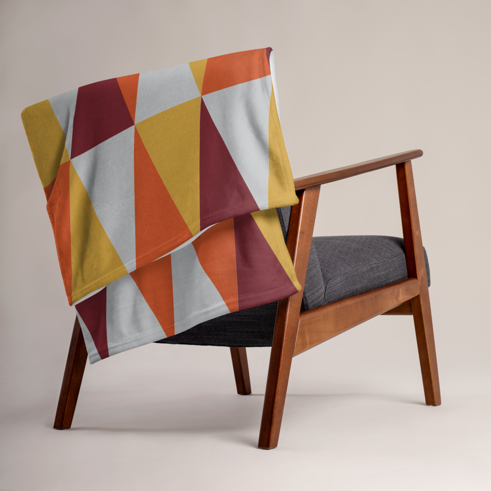 Autumn Triangles | Throw Blanket