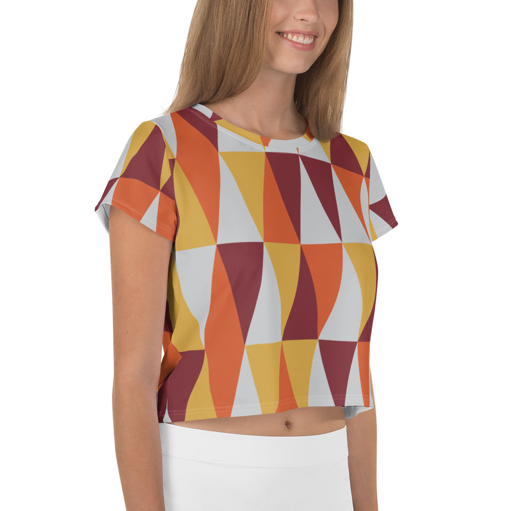 Autumn Triangles | Crop Tee