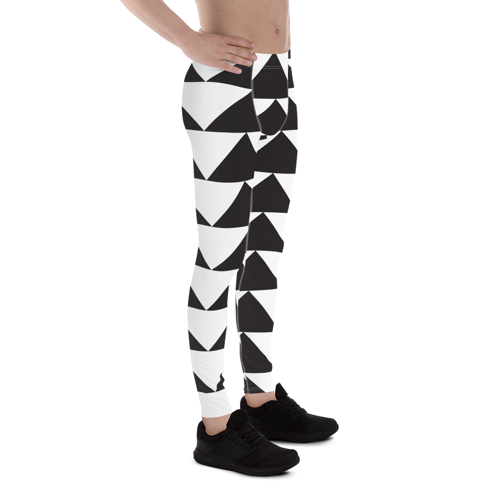 Black and White Triangles | Men's Leggings