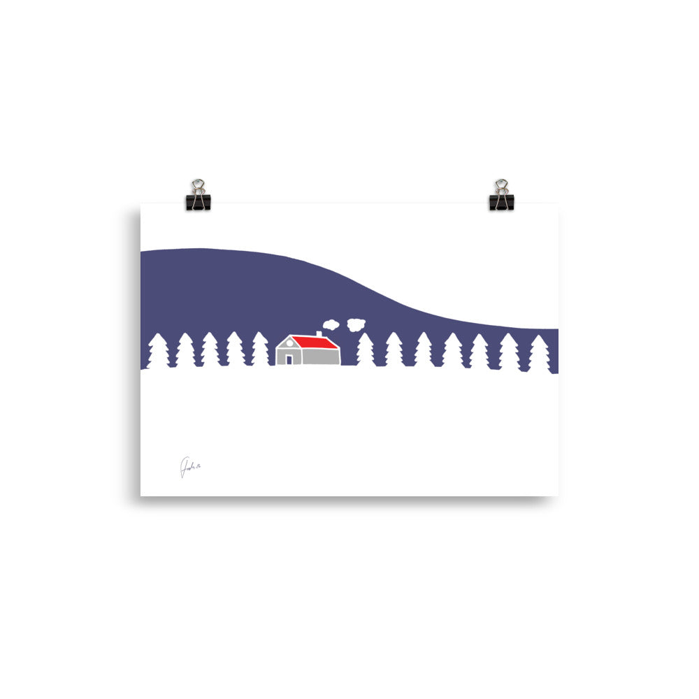 Home In White Forest | Poster (cm)