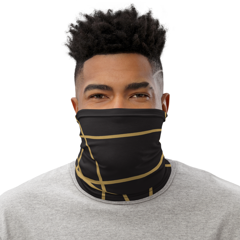 Golden Ornament Lines | Neck Gaiter