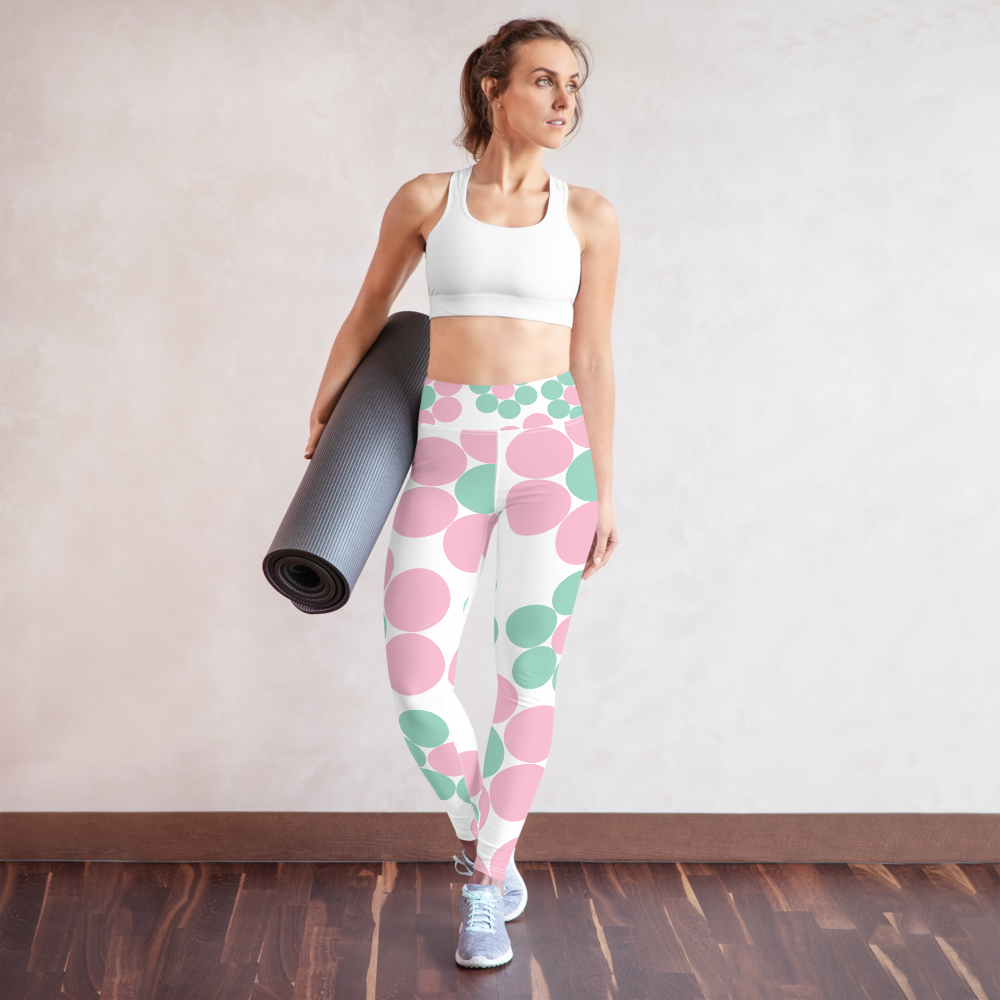 Happy Pastel Flowers | Yoga Leggings