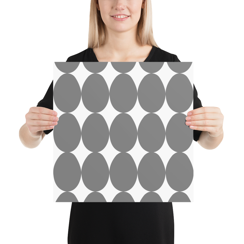 Easter Pattern Gray | Poster