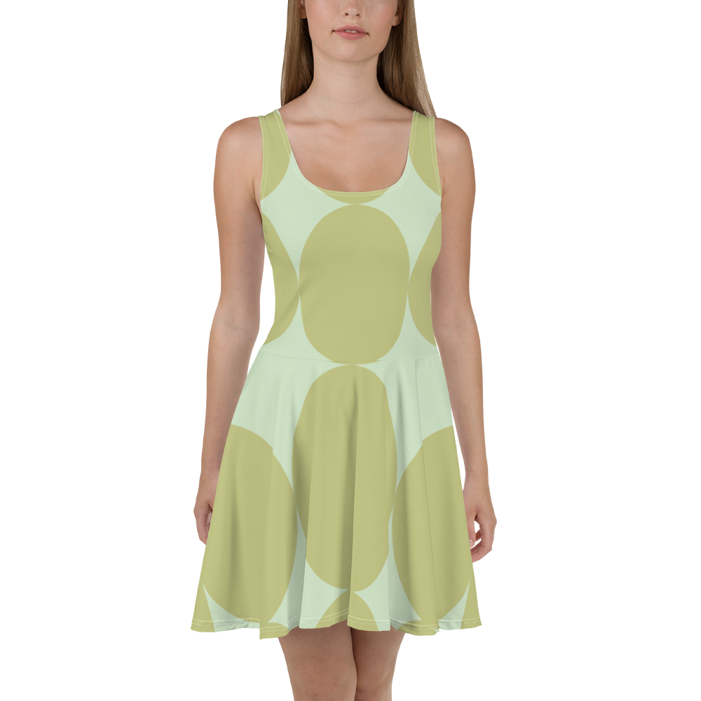 Easter Pattern Olive | Skater Dress