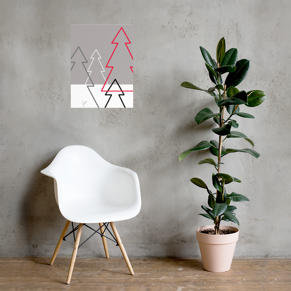 Christmas Tree Forest Colours | Poster