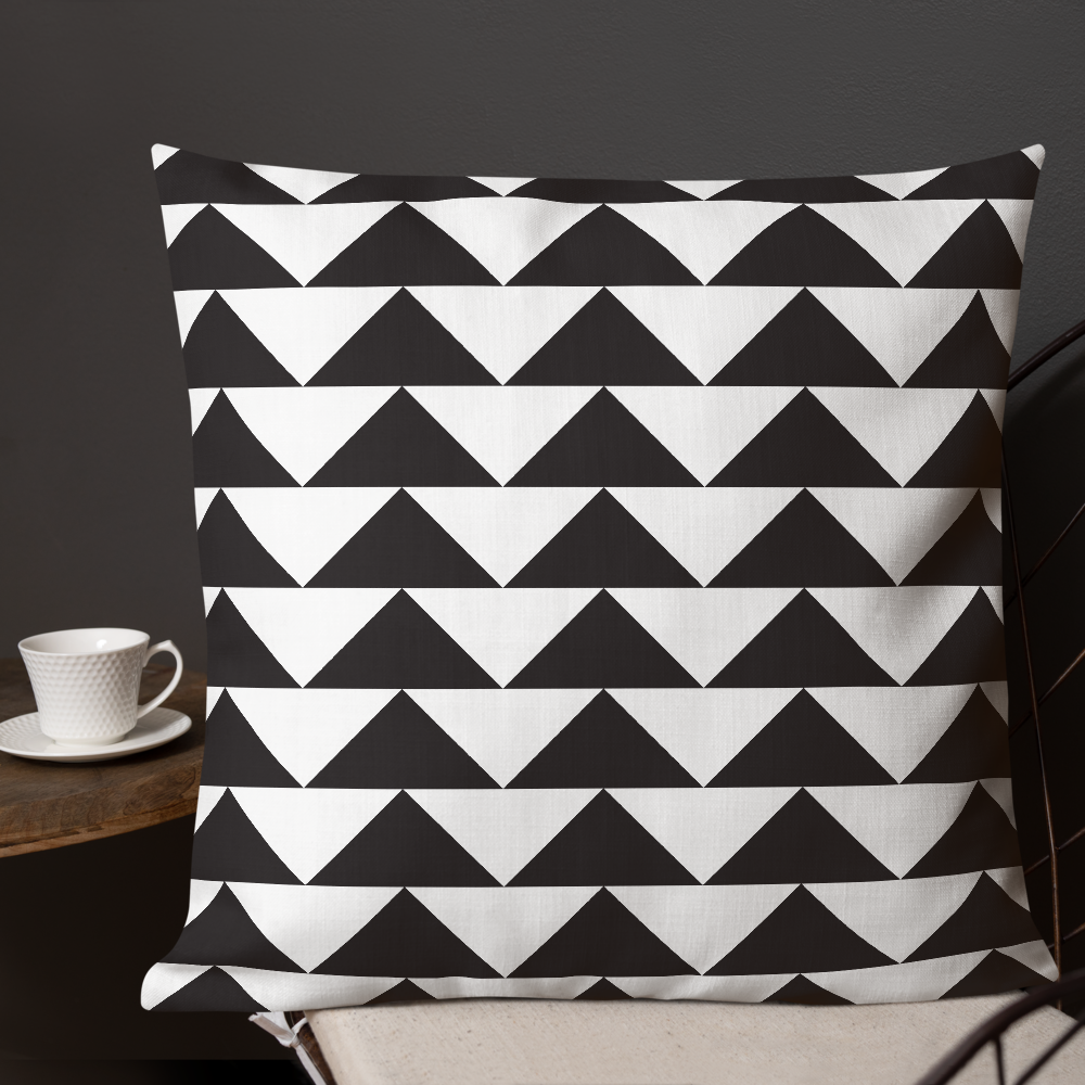 Black and White Triangles | Pillow