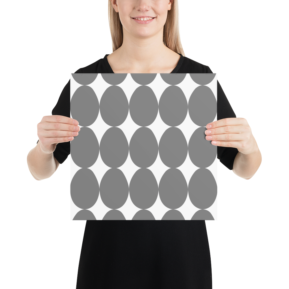 Easter Pattern Gray | Poster