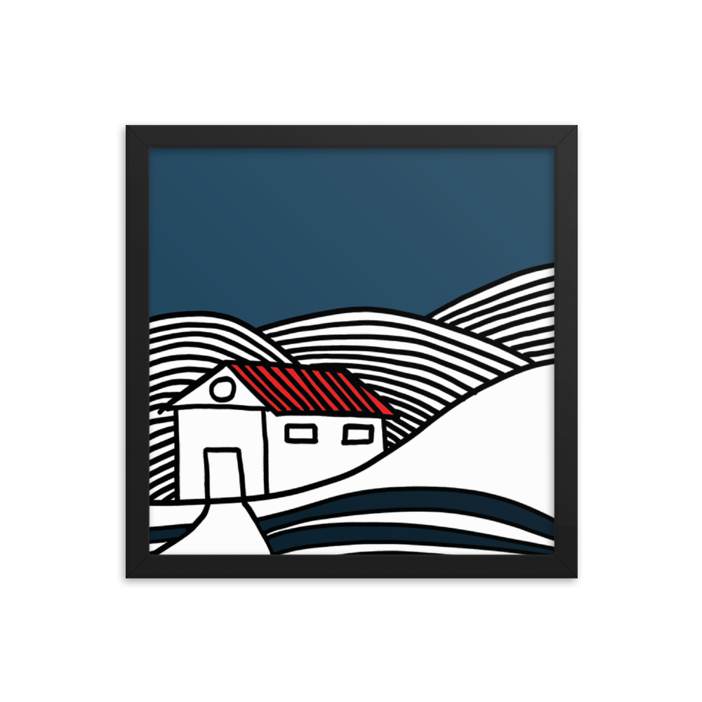 House in Snow | Framed Poster