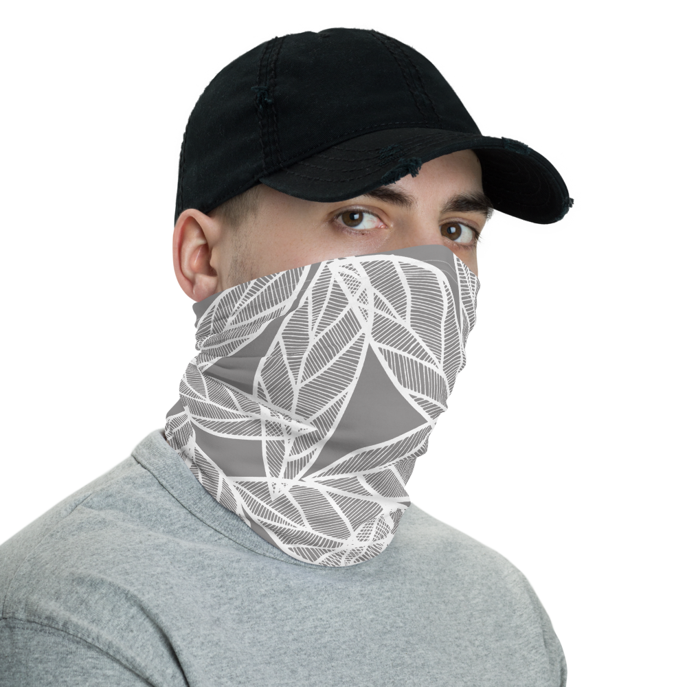 Messy White Leaves | Neck Gaiter