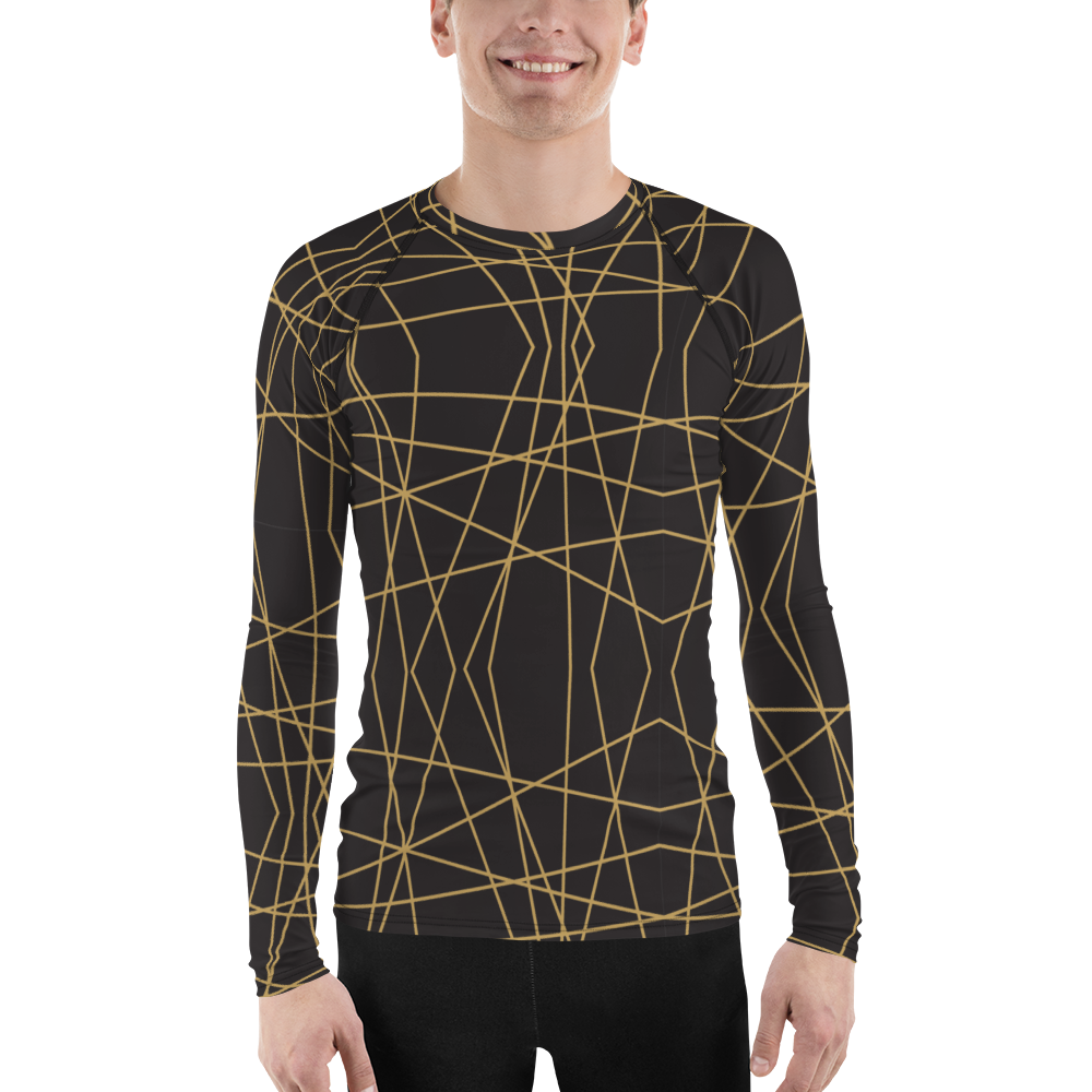 Golden Ornament Lines | Men's Rash Guard