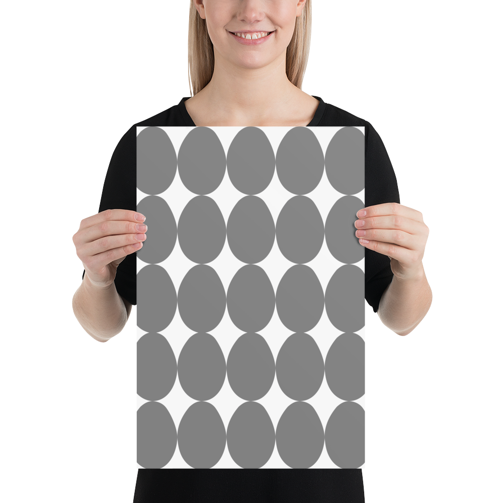 Easter Pattern Gray | Poster