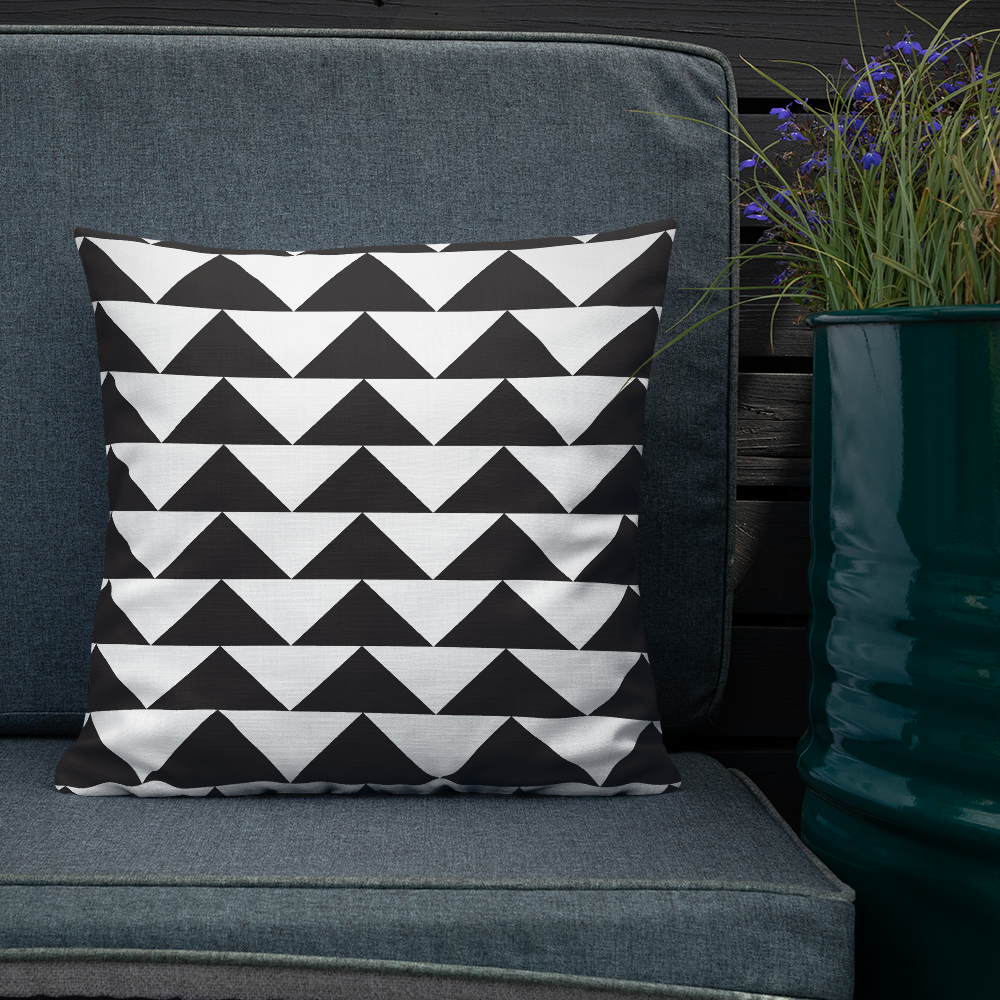 Black and White Triangles | Pillow