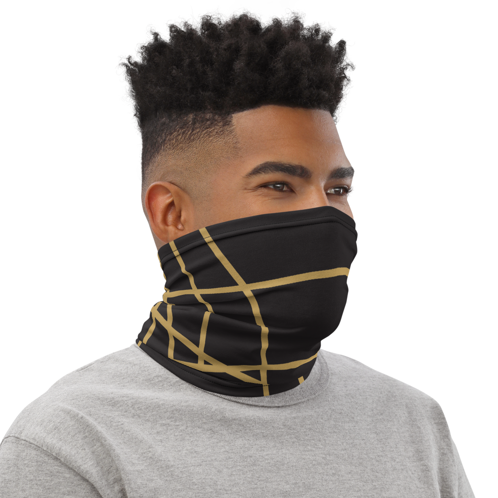 Golden Ornament Lines | Neck Gaiter