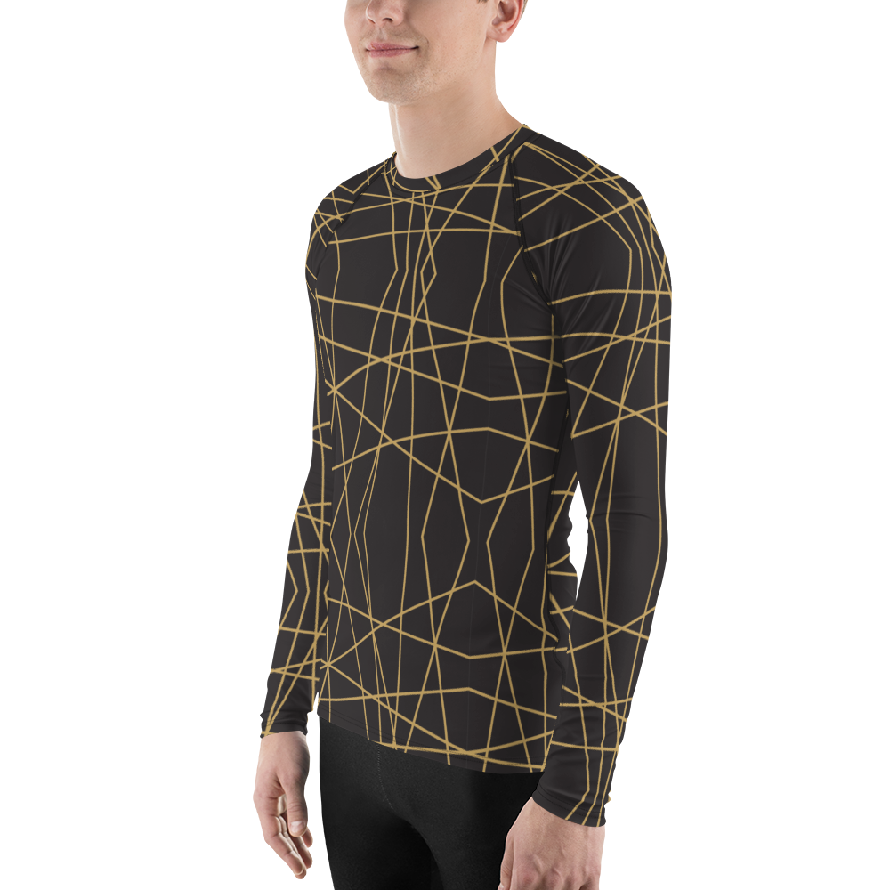 Golden Ornament Lines | Men's Rash Guard