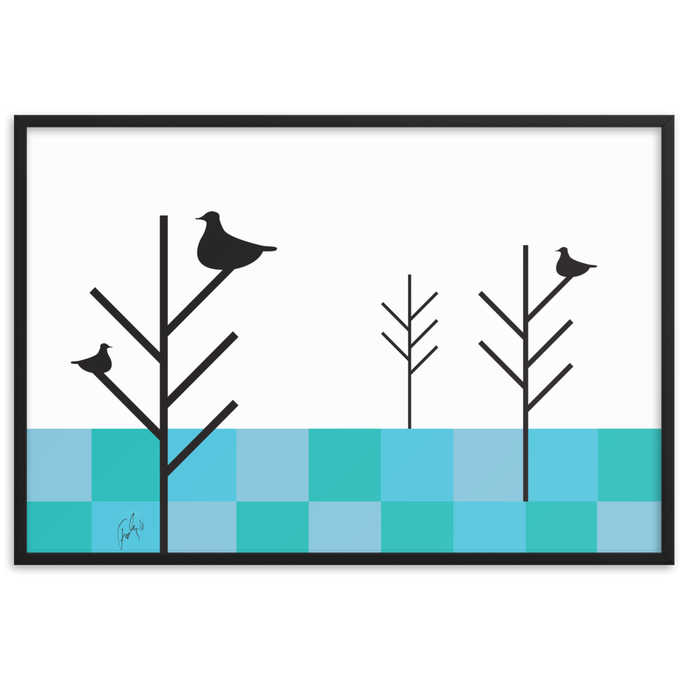 Summer Birds | Framed Poster (cm)