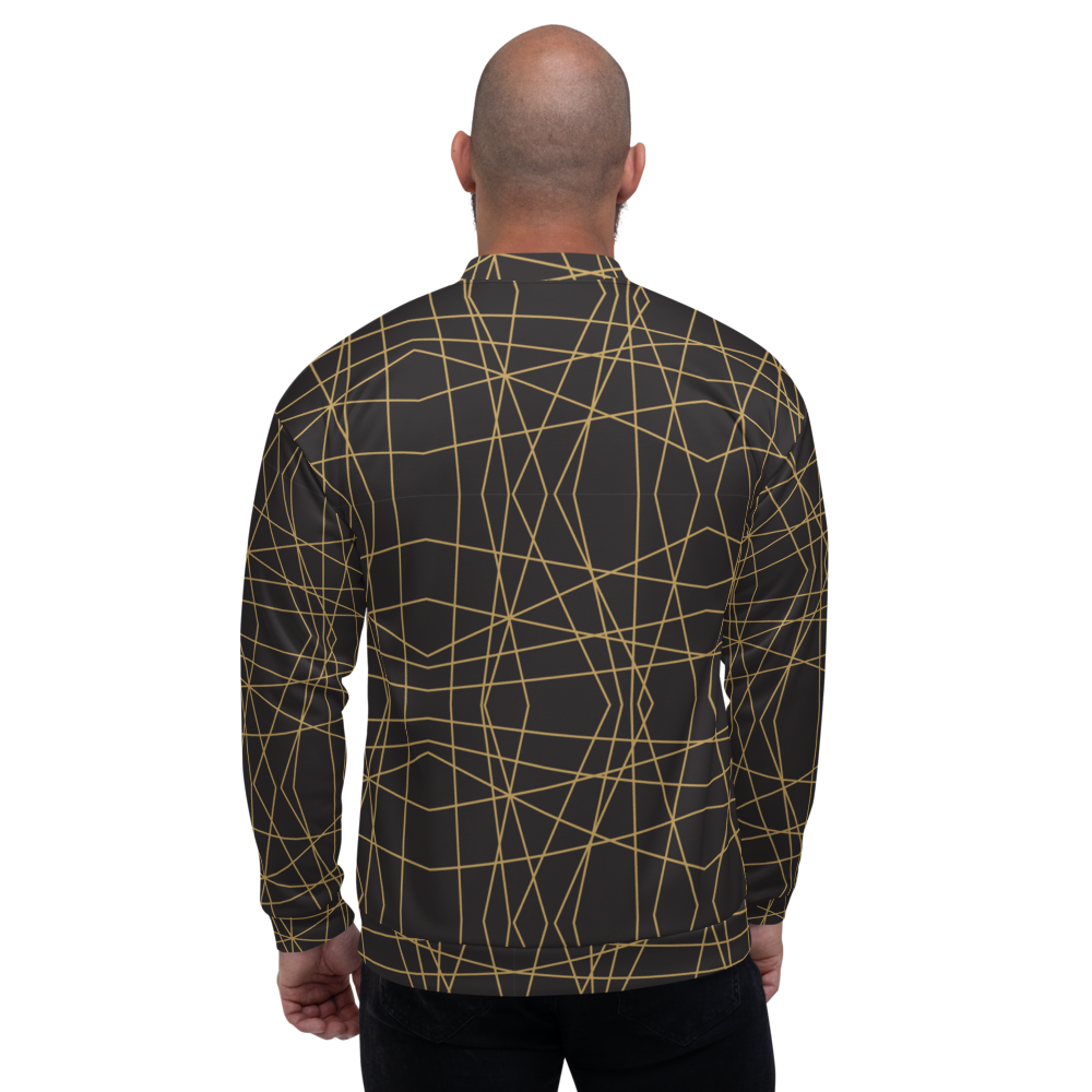 Golden Ornament Lines | Bomber Jacket