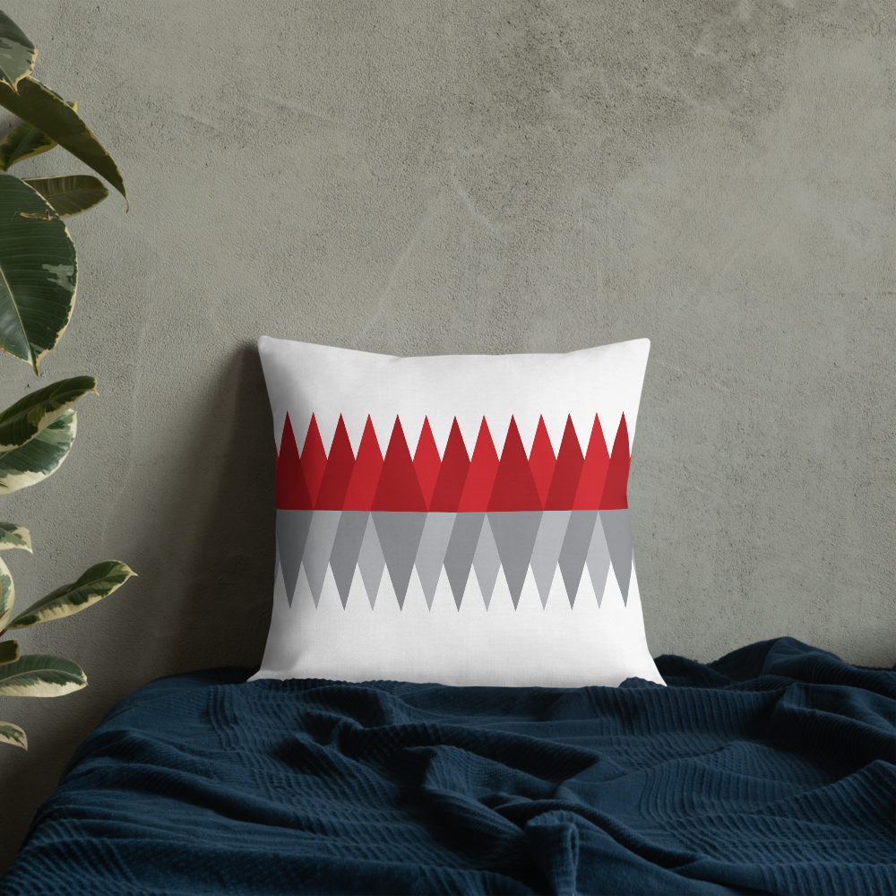 Red Gray Christmas | Pillow