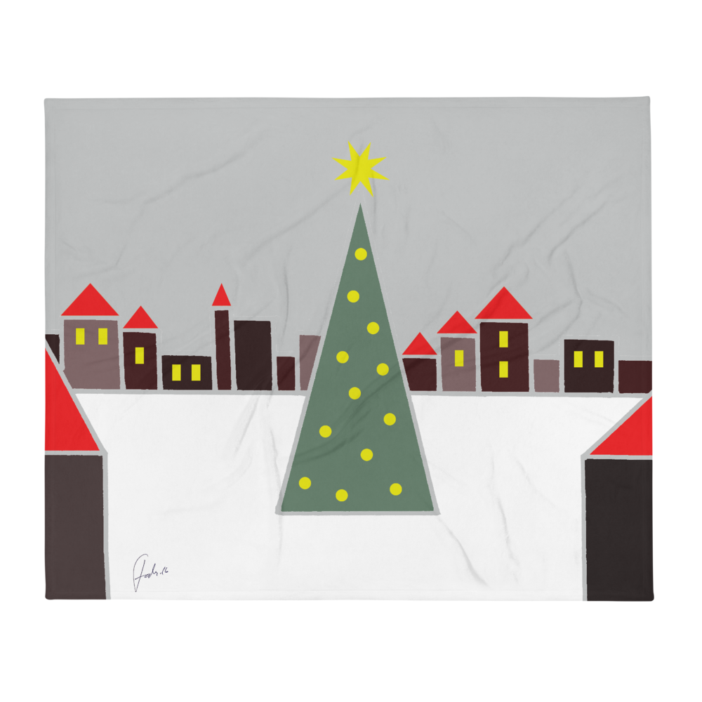 Christmas Market | Throw Blanket