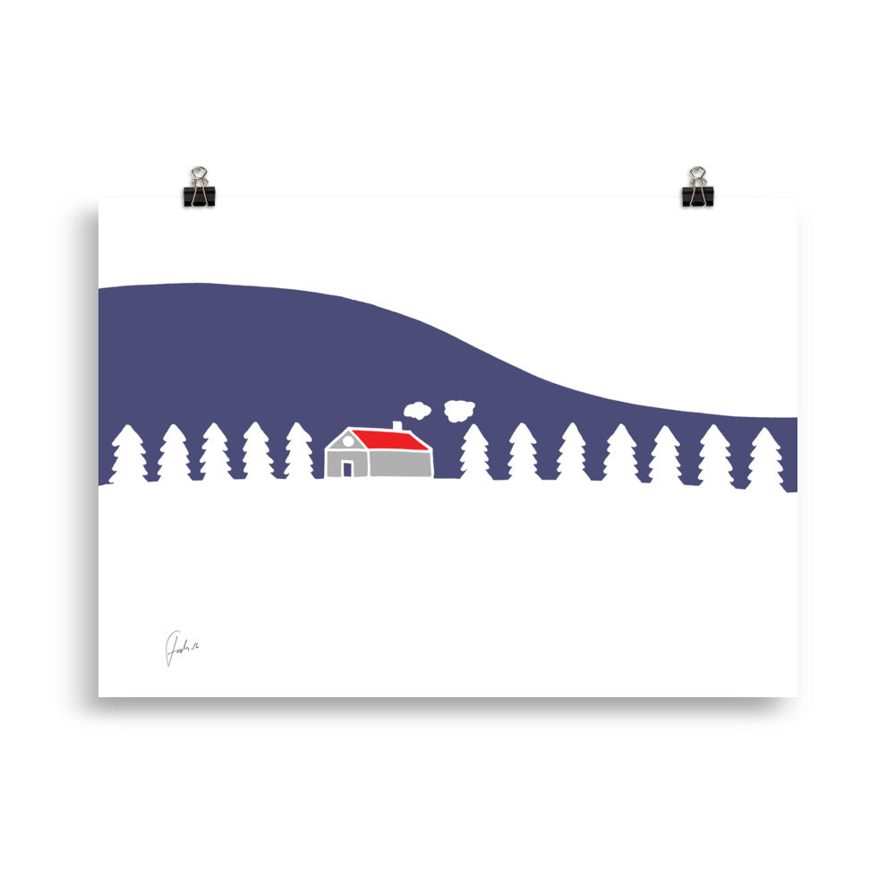Home In White Forest | Poster (cm)