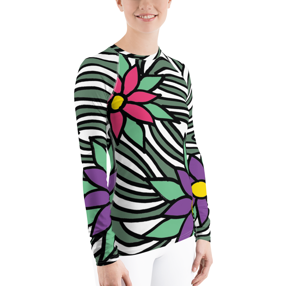 Flower Ornament | Women's Rash Guard