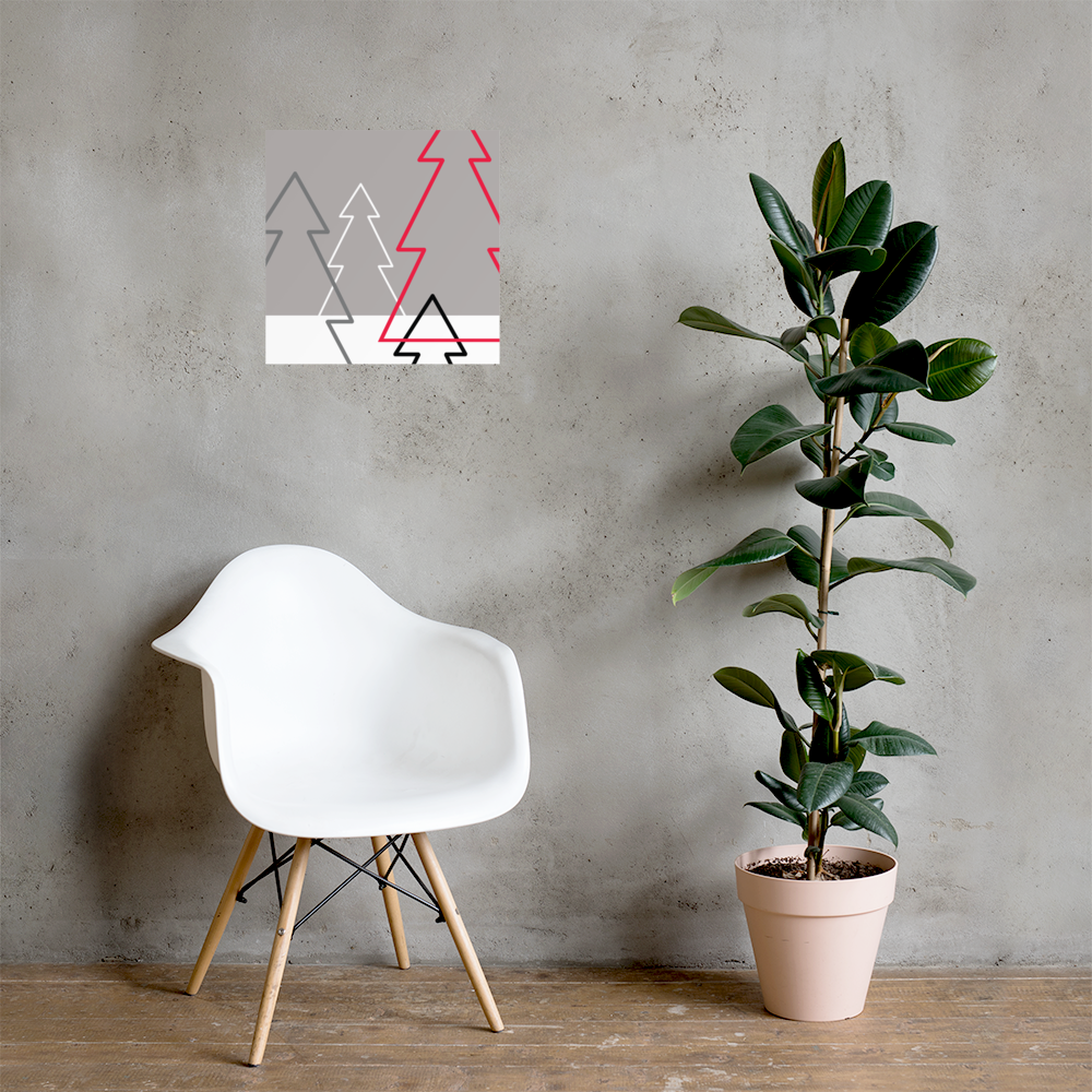 Christmas Tree Forest Colours | Poster