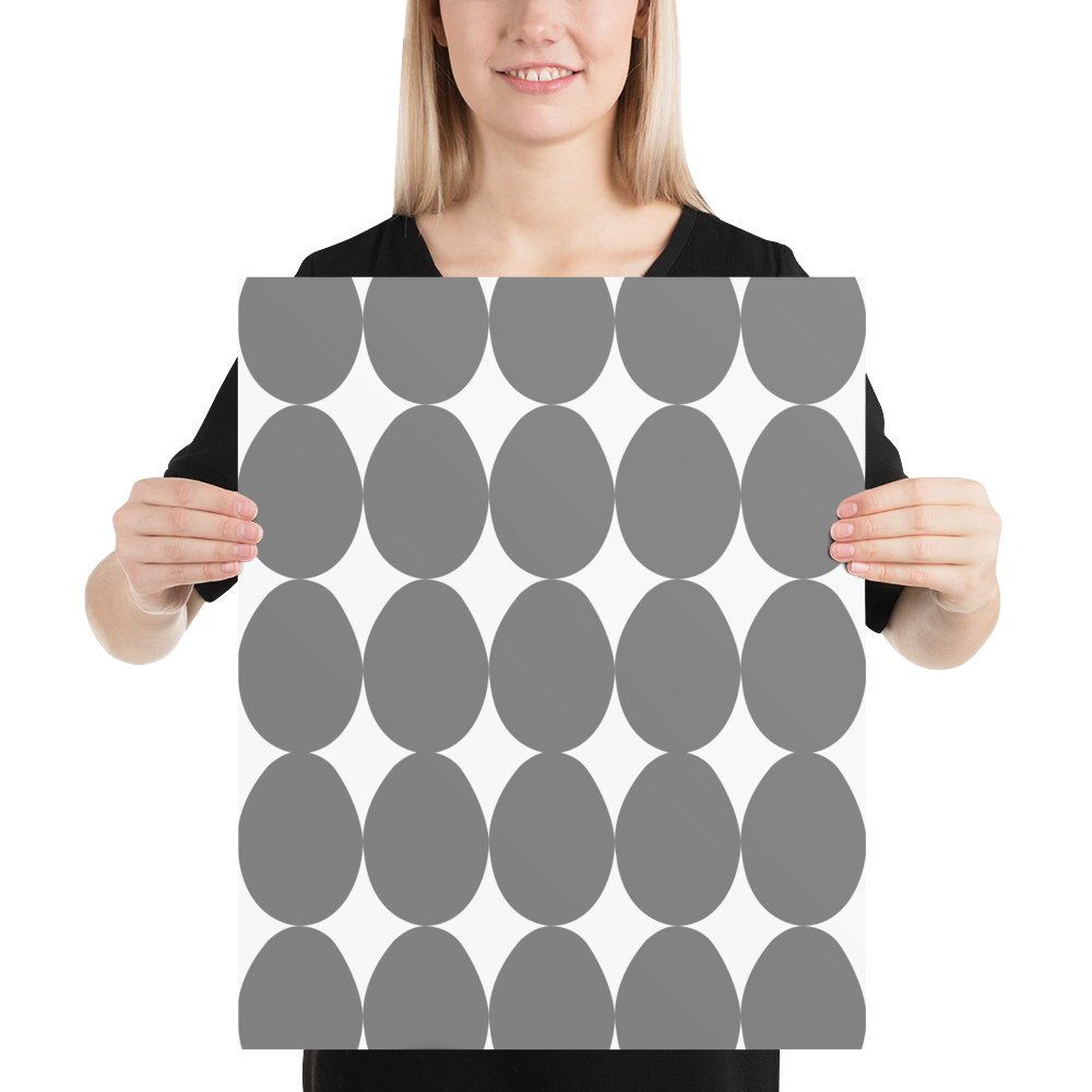 Easter Pattern Gray | Poster