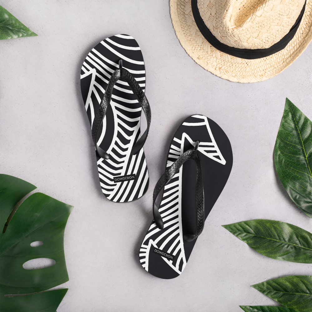 Stars and Trees Black | Flip-Flops