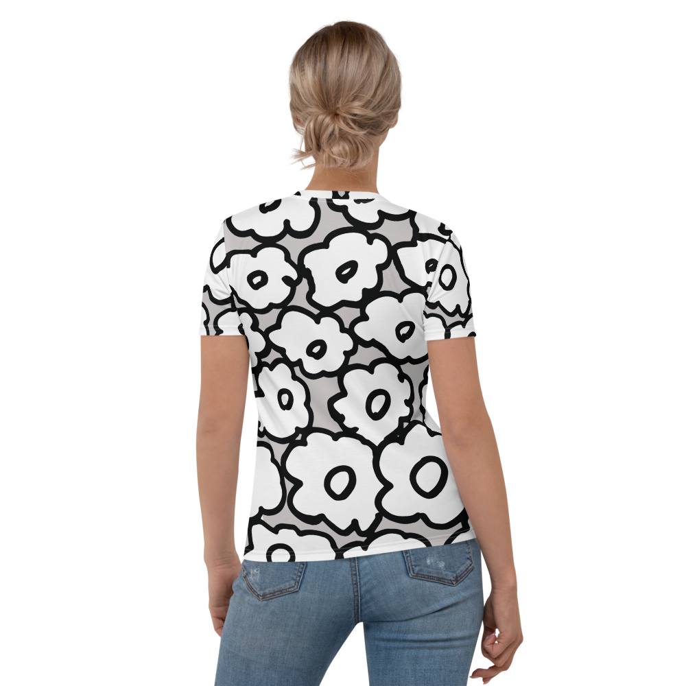 Happy White Flowers | Women's T-Shirt