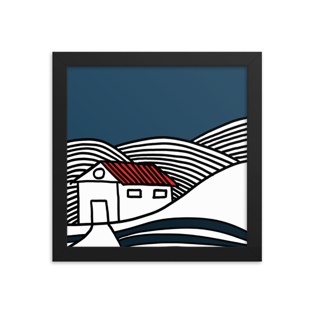 House in Snow | Framed Poster