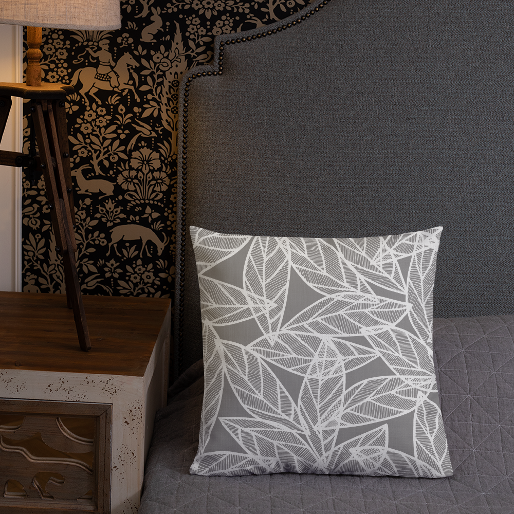 Messy White Leaves | Pillow