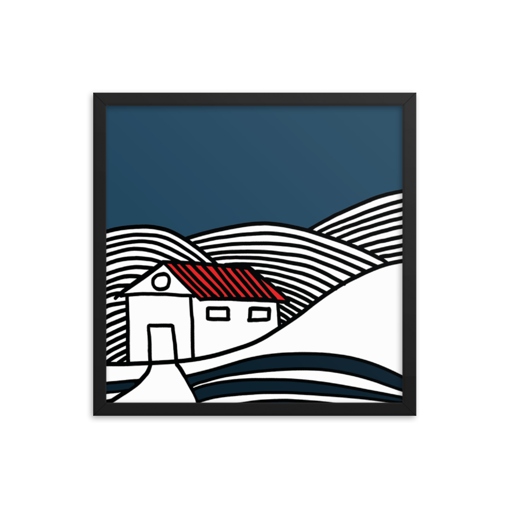 House in Snow | Framed Poster
