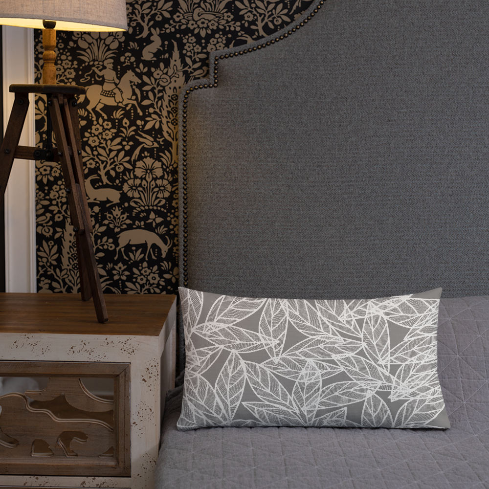 Messy White Leaves | Pillow