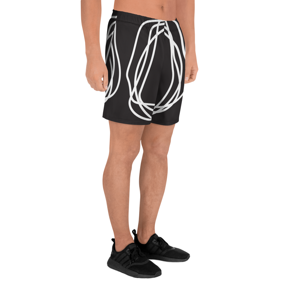 White Flowers | Men's Athletic Long Shorts