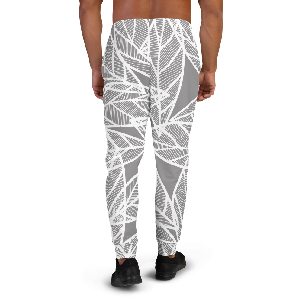 Messy White Leaves | Men's Joggers