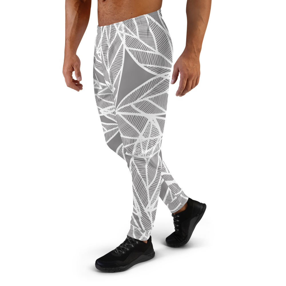 Messy White Leaves | Men's Joggers