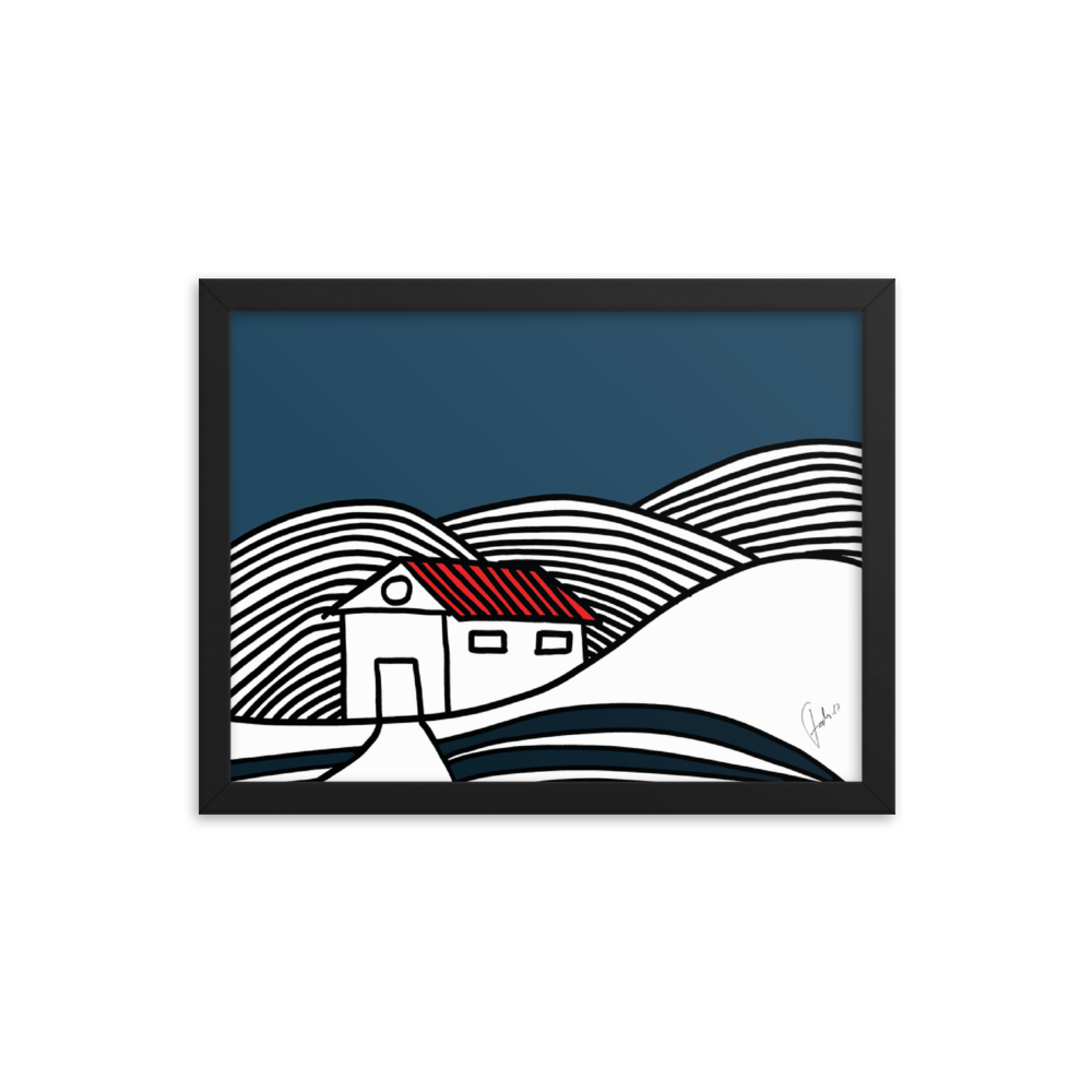 House in Snow | Framed Poster