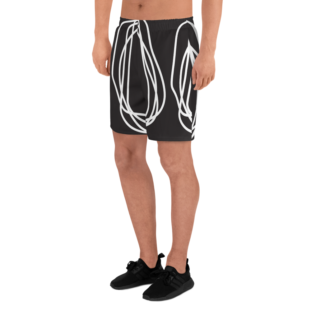 White Flowers | Men's Athletic Long Shorts