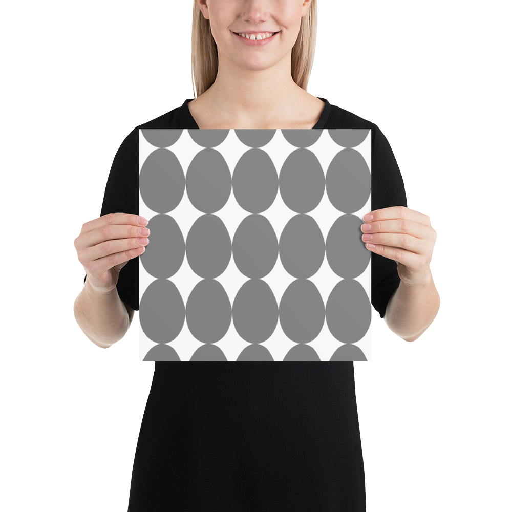 Easter Pattern Gray | Poster