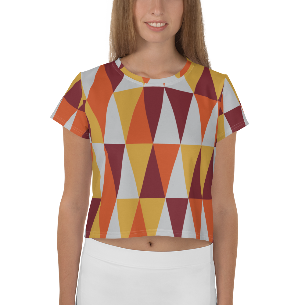 Autumn Triangles | Crop Tee